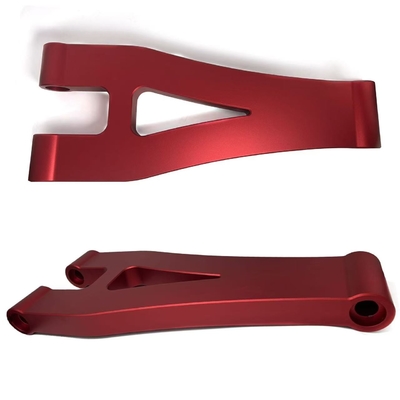Peças de usinagem CNC sob medida de grande porte de alumínio vermelho